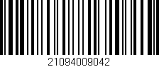 Código de barras (EAN, GTIN, SKU, ISBN): '21094009042'