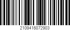Código de barras (EAN, GTIN, SKU, ISBN): '2109416072903'