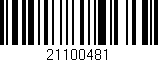 Código de barras (EAN, GTIN, SKU, ISBN): '21100481'