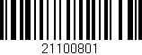 Código de barras (EAN, GTIN, SKU, ISBN): '21100801'