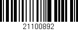 Código de barras (EAN, GTIN, SKU, ISBN): '21100892'
