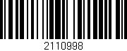 Código de barras (EAN, GTIN, SKU, ISBN): '2110998'