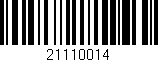 Código de barras (EAN, GTIN, SKU, ISBN): '21110014'