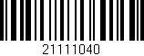 Código de barras (EAN, GTIN, SKU, ISBN): '21111040'