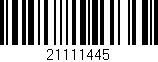 Código de barras (EAN, GTIN, SKU, ISBN): '21111445'