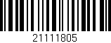 Código de barras (EAN, GTIN, SKU, ISBN): '21111805'