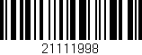 Código de barras (EAN, GTIN, SKU, ISBN): '21111998'