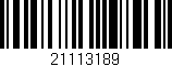Código de barras (EAN, GTIN, SKU, ISBN): '21113189'
