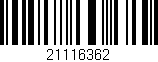 Código de barras (EAN, GTIN, SKU, ISBN): '21116362'