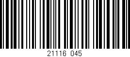 Código de barras (EAN, GTIN, SKU, ISBN): '21116/045'