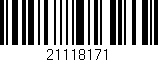 Código de barras (EAN, GTIN, SKU, ISBN): '21118171'