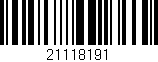 Código de barras (EAN, GTIN, SKU, ISBN): '21118191'
