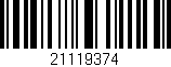 Código de barras (EAN, GTIN, SKU, ISBN): '21119374'