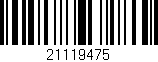Código de barras (EAN, GTIN, SKU, ISBN): '21119475'
