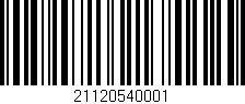 Código de barras (EAN, GTIN, SKU, ISBN): '21120540001'