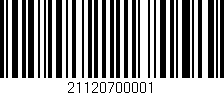 Código de barras (EAN, GTIN, SKU, ISBN): '21120700001'