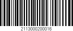 Código de barras (EAN, GTIN, SKU, ISBN): '2113000200016'