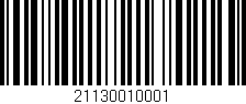 Código de barras (EAN, GTIN, SKU, ISBN): '21130010001'
