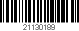 Código de barras (EAN, GTIN, SKU, ISBN): '21130189'