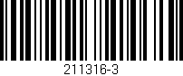 Código de barras (EAN, GTIN, SKU, ISBN): '211316-3'