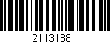 Código de barras (EAN, GTIN, SKU, ISBN): '21131881'