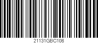 Código de barras (EAN, GTIN, SKU, ISBN): '21131GBC106'