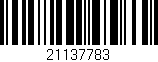 Código de barras (EAN, GTIN, SKU, ISBN): '21137783'