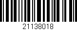 Código de barras (EAN, GTIN, SKU, ISBN): '21138018'