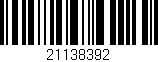 Código de barras (EAN, GTIN, SKU, ISBN): '21138392'