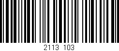 Código de barras (EAN, GTIN, SKU, ISBN): '2113/103'