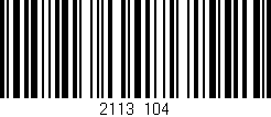 Código de barras (EAN, GTIN, SKU, ISBN): '2113/104'