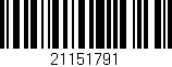 Código de barras (EAN, GTIN, SKU, ISBN): '21151791'