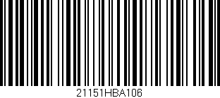 Código de barras (EAN, GTIN, SKU, ISBN): '21151HBA106'