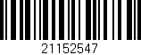 Código de barras (EAN, GTIN, SKU, ISBN): '21152547'