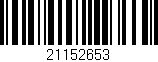 Código de barras (EAN, GTIN, SKU, ISBN): '21152653'