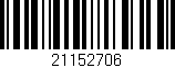 Código de barras (EAN, GTIN, SKU, ISBN): '21152706'