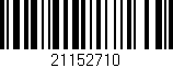 Código de barras (EAN, GTIN, SKU, ISBN): '21152710'