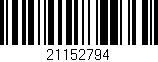 Código de barras (EAN, GTIN, SKU, ISBN): '21152794'