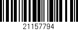 Código de barras (EAN, GTIN, SKU, ISBN): '21157794'