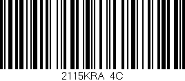 Código de barras (EAN, GTIN, SKU, ISBN): '2115KRA/4C'