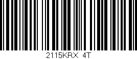 Código de barras (EAN, GTIN, SKU, ISBN): '2115KRX/4T'