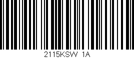 Código de barras (EAN, GTIN, SKU, ISBN): '2115KSW/1A'