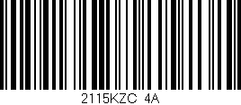 Código de barras (EAN, GTIN, SKU, ISBN): '2115KZC/4A'