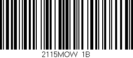 Código de barras (EAN, GTIN, SKU, ISBN): '2115MOW/1B'
