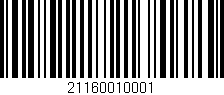 Código de barras (EAN, GTIN, SKU, ISBN): '21160010001'