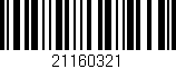 Código de barras (EAN, GTIN, SKU, ISBN): '21160321'