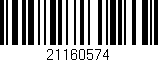 Código de barras (EAN, GTIN, SKU, ISBN): '21160574'