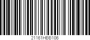 Código de barras (EAN, GTIN, SKU, ISBN): '21161HBB106'
