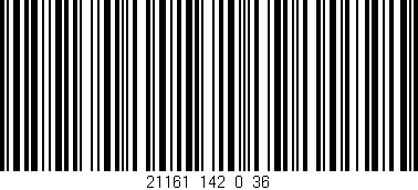 Código de barras (EAN, GTIN, SKU, ISBN): '21161_142_0_36'