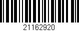 Código de barras (EAN, GTIN, SKU, ISBN): '21162920'